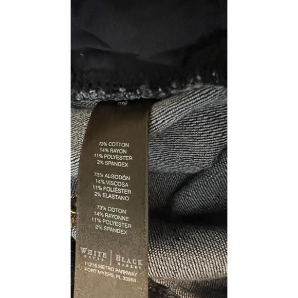 WHBM White House Black Market Skinny Flare Jeans Women's 6R Lowrise Dark Wash - Picture 9 of 13